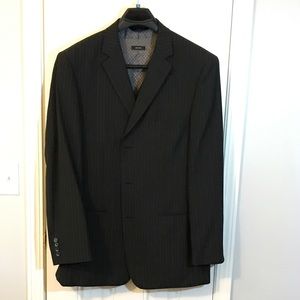 Men’s Black Pinstriped J. Ferrar Suit